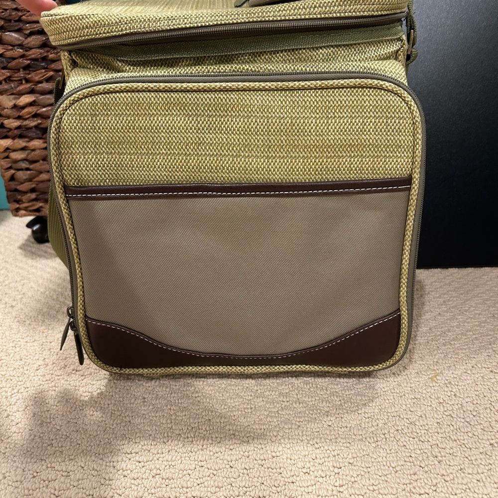 Stylish Green and Brown Men's Bag